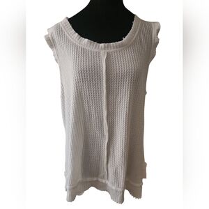 Vintage white Knit Tank top Size medium